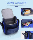 Waterproof 6 Wheel Trolley Backpack Adjustable Handle School Bag Blue